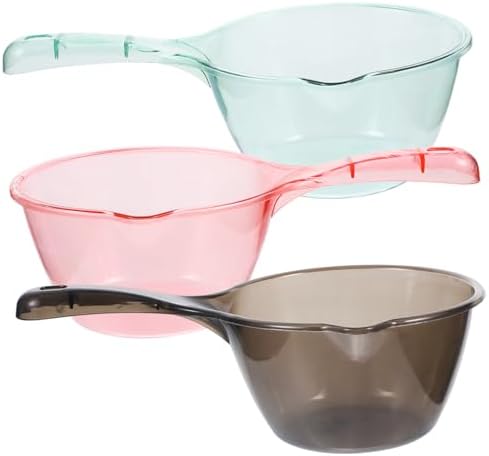 Cabilock 3Pcs Baby Bath Water Ladle Set Thick Plastic Scoop Long Handle by cabilock