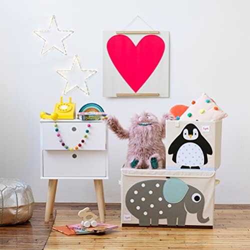 3 Sprouts Large Toy Chest, Lid and Handles, Collapsible Bin - Image 4