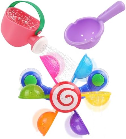 Baby Bath Toy, Kids Watering Can Bathing Spoons Windmill Water Toys Set of 3 by Unknown