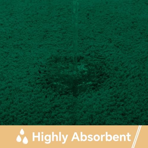 Polyester Bathroom Rug 17"x24" Verdant Green, Non-Slip Bath Mat - Image 4