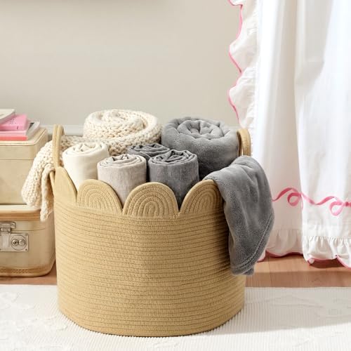 LemonRoad Round Woven Basket Brown - Image 3