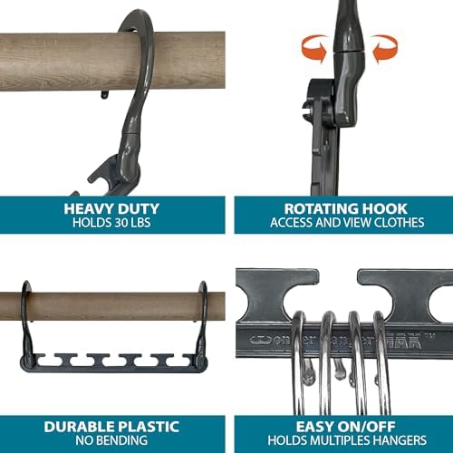 Wonder Hanger Max 30-Pack Space Saving Hangers, Reinforced Hooks Swivels 360° - Image 2