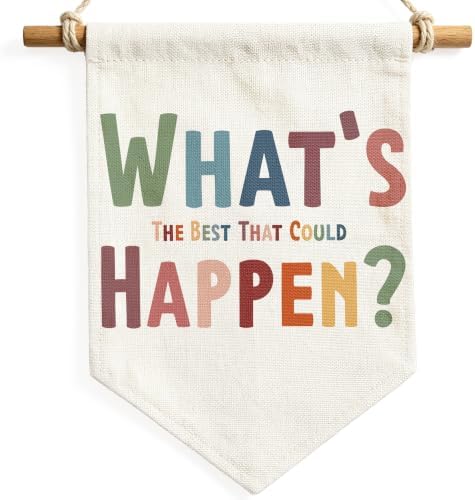Positive Affirmations What's the Best That Could Happen Canvas Banner by Unknown