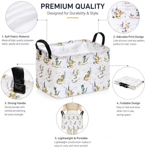 Rec Toy Box Chest Kids Hamper Storage Basket Collapsible Organizer Bin Gift - Image 2