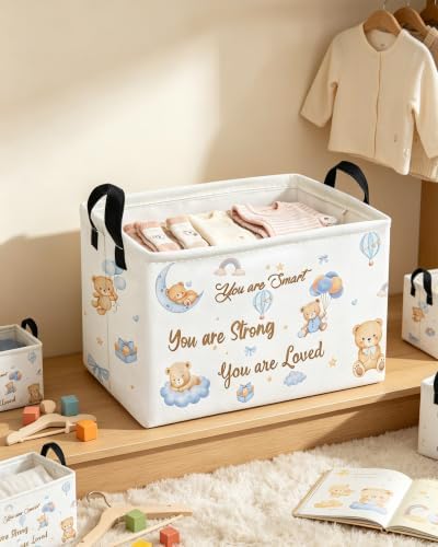 Essme Rectangular Bear Basket, Kids Baskets Empty - Image 5