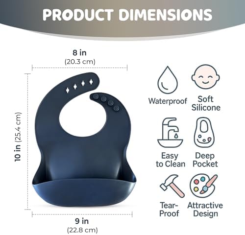 Silicone Baby Feeding Bibs – Waterproof, Soft & Adjustable - Image 3