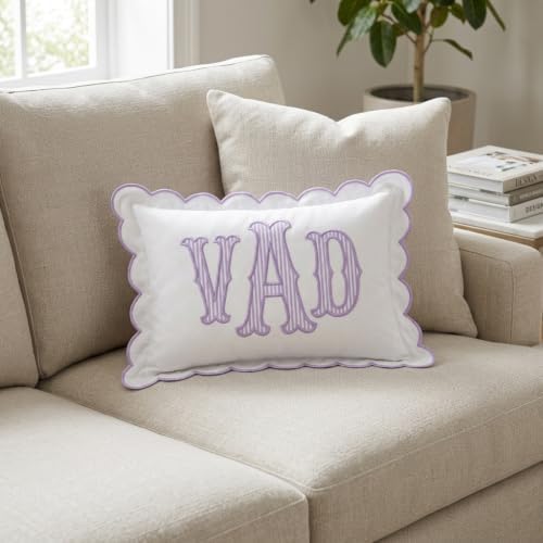 Monogram Pillow Covers, Personalized Initials Name Pillowcase, Embroidered - Image 5