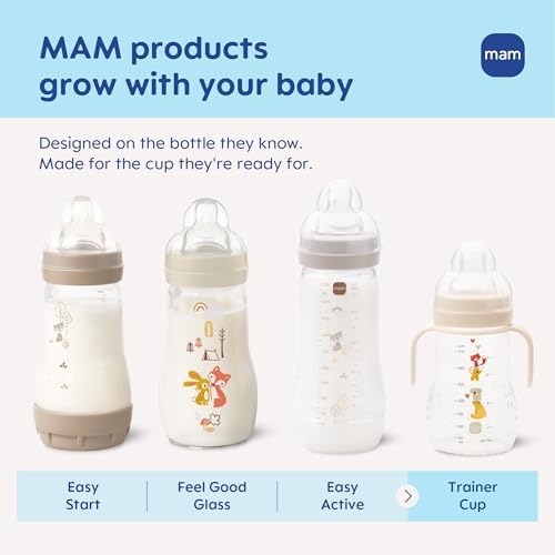 MAM Trainer Sippy Spill-Proof Cup 8 oz. Transition Cup 4+ Months, 2 Pk - Image 4