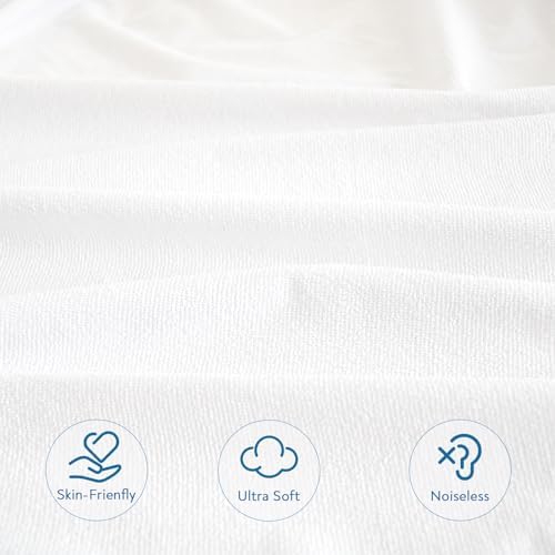 Queen Mattress Protector Waterproof Cover Absorbent Fitted Sheet up - Image 2