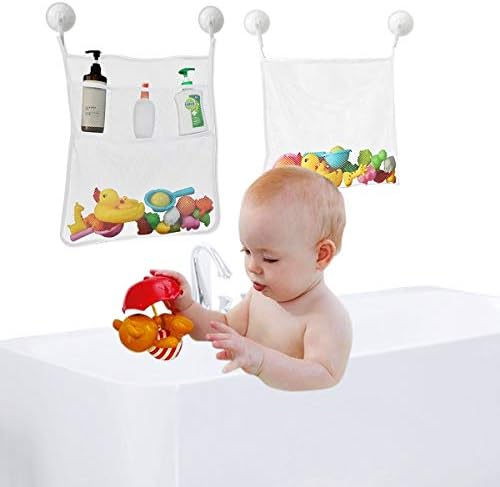 TTSAM Bath Toy Organizer Mesh Storage Organizer Baby Shower Toys Bathtub Net - Image 5
