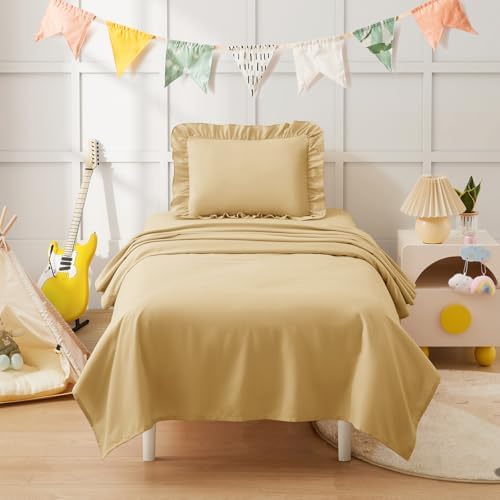 KKJIAF 3 Piece Gold Toddler Sheet Set - Image 4