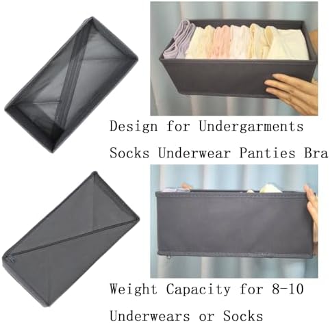Bructhun Sock Drawer Organizer 9 Pack - Image 5