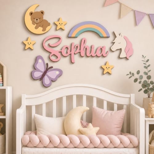 Personalized Wooden Name Sign for Nursery by Challengebutfun