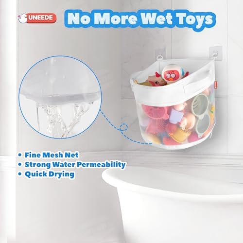UNEEDE Bath Toy Organizer, 1.55 Gallons Bathtub Toy Storage Organizer - Image 5