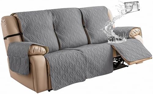 Genina Waterproof Couch Cover for Reclining Couch 3 Seater Non-Slip, Washable by Genina