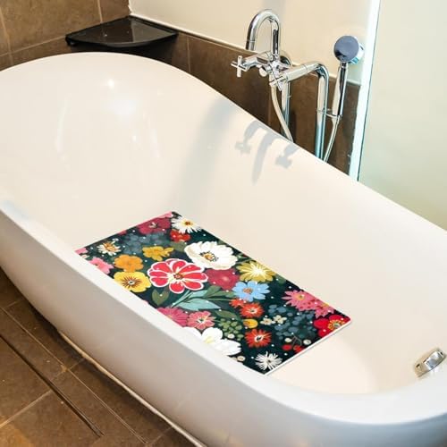 Non Slip Bathtub and Shower Mat 26.8x15.1 inch, Bath Mat - Image 4