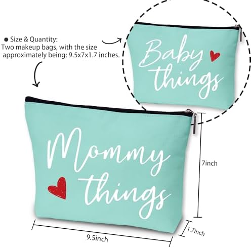 Mommy and Baby Matching Pouch Set, Mommy Things and Baby Things Bags, Gifts - Image 2