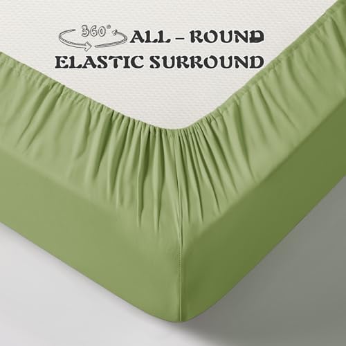 KKJIAF 3 Piece Sage Green Toddler Sheet Set - Image 6