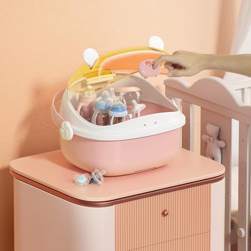 Baby Bottle Drying Rack Storage, Nursing Bottle Storage Box Organizer - Image 3