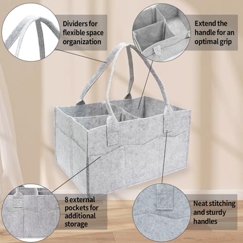 2 Pack Diaper Caddy Organizer, Portable Baby Caddy Organizer - Image 3