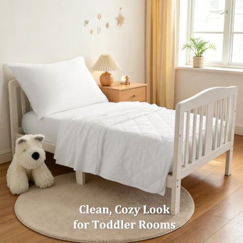 BEDSUM 4pc Toddler Cooling Bedding Set, Rayon Made from Bamboo - Image 2