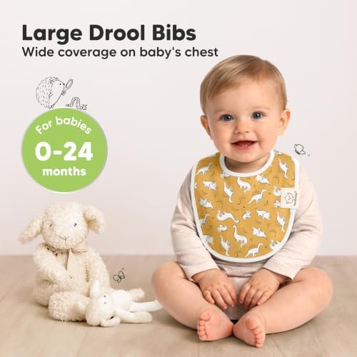 KeaBabies 8-Pack Organic Baby Bibs - Image 2