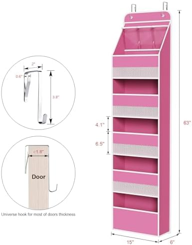 Univivi Fabric Over Door Hanging Organizer - Image 3