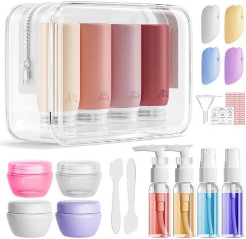 Muslish 21 Pack Travel Bottles for Toiletries, Leak-Proof TSA Compliant by MUSLISH