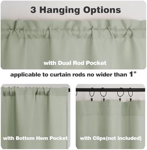 Chyhomenyc Light Green Short Curtain Valance - Image 6