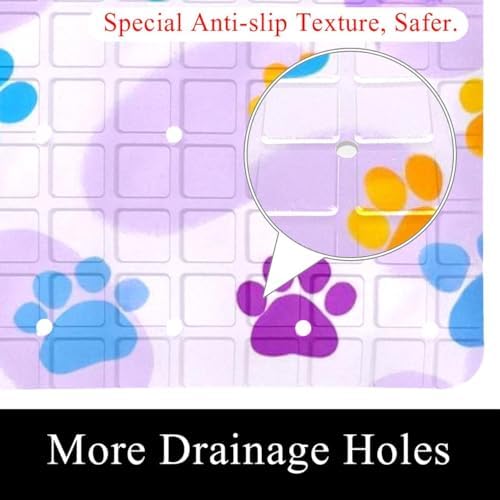 Bathtub Mat Non Slip 26.8x15.1In, Dogs Paw Bath Mat - Image 2