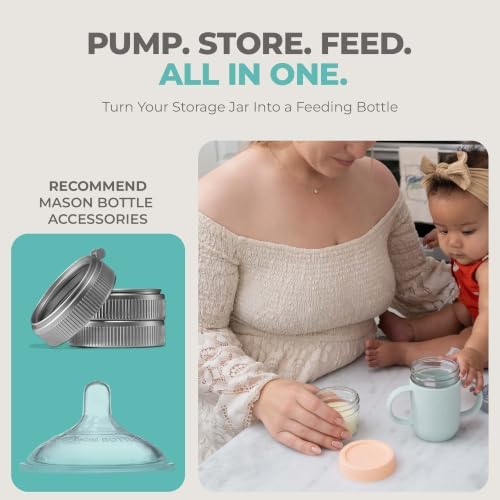 Mason Bottle Glass Breastmilk Storage Jar Set - Image 7