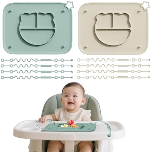 2 Pack Silicone Baby Placemats by Cathill