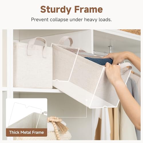 StorageWorks Fabric Storage Bins, Linen Closet Organizers - Image 5
