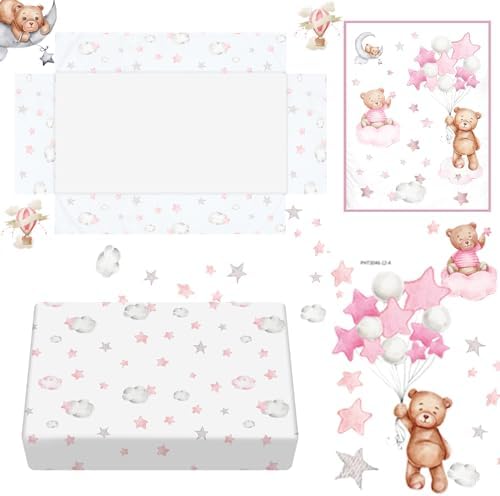 Mixweer 5 Pcs Crib Bedding Set Sheets Comforter Skirt - Image 5