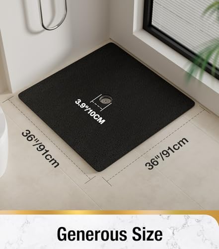 HITSLAM Square Shower Mat, 36 x 36 Inch Non Slip Bath Mat - Image 2