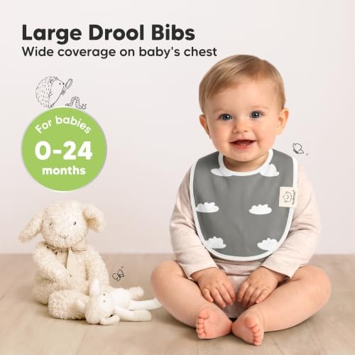 KeaBabies 8-Pack Organic Baby Bibs - Image 2