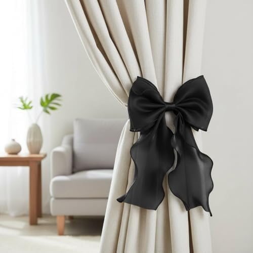 2 Pack French Lace Bow Curtain Tiebacks - Image 3