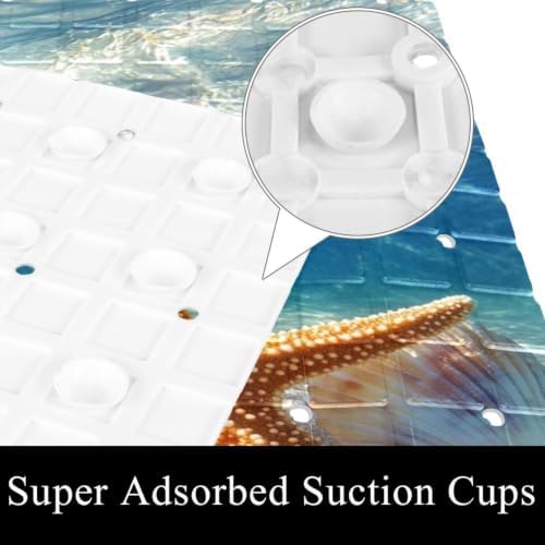 Bath Tub Shower Mat, Washable Bathtub Floor Mats, Suction Cups and Drain Holes - Image 3