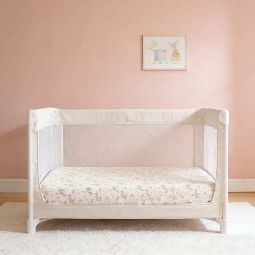 Organic Pack and Play Sheets Fitted 38”x26” 100% Muslin Cotton, Mini Crib - Image 2