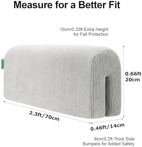 AEOCOO Bed Rail Bumpers for Toddlers, U-Shaped 2.3 Ft Kid Bed Bumpers - Image 3