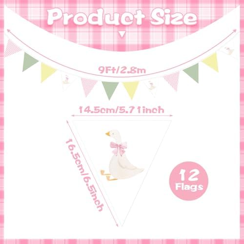 Hahafelt Goose Fabric Banner 1st Birthday Decor - Image 2