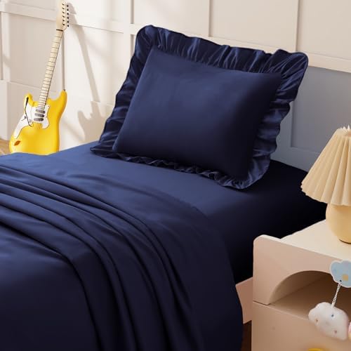 KKJIAF 3 Piece Navy Blue Toddler Sheet Set - Image 3