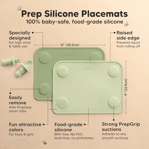 KeaBabies 2pk Silicone Placemats - Image 2