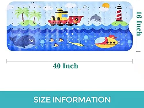 Bath Mat for Tub for Kids Non Slip Bathtub Mat for Baby Toddler Extra Long - Image 3