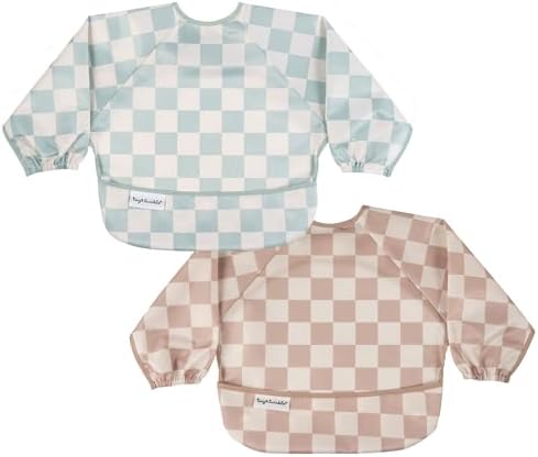 Tiny Twinkle Long Sleeve Bib for Babies&Toddlers|2-Pack Waterproof Smock Bib by TinyTwinkle