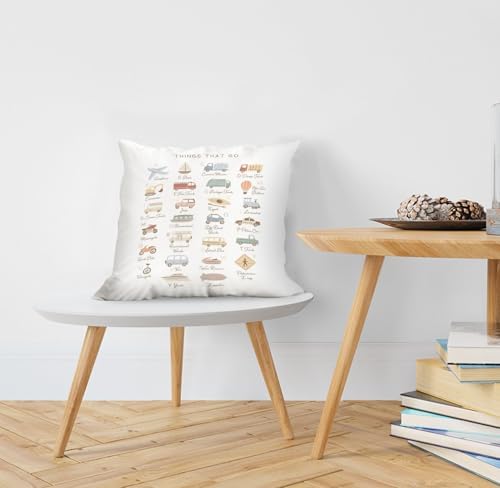huester Transportation Alphabet Pillow Covers 18x18, Classroom Pillows Cases - Image 6