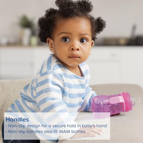MAM Trainer Sippy Cup for Toddlers 1-3, 8 oz. Transition Drinking Cup - Image 3