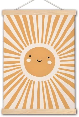 DNEULYR Cute Sun Sunshine Wall Art Poster, Sunshine Nursery Decor, Boho Kids by Unknown
