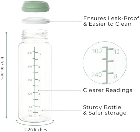 Momcozy Natural Baby Bottle, 12oz Narrow-Neck Breast Milk Container, Breastmilk - Image 6