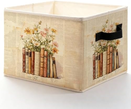 Floral Bookish Storage Bins by Unknown